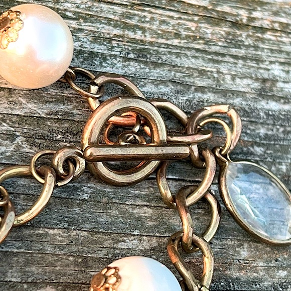 🩷 Vintage Gold Tone Charm Bracelet - Picture 4 of 9